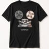 Capstan Reel-to-Reel Tape Unisex T-Shirt in black with vintage reel-to-reel tape machine illustration